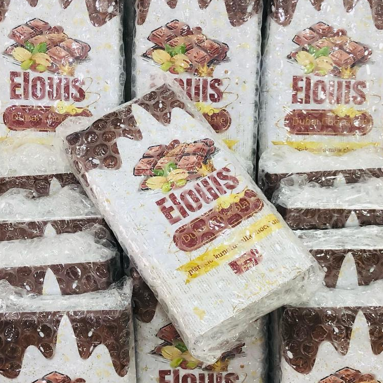 

Coklat Dubai Chocolate Elouis Kunafa-Milk-pistacio Ukuran 250gr elois chocolate
