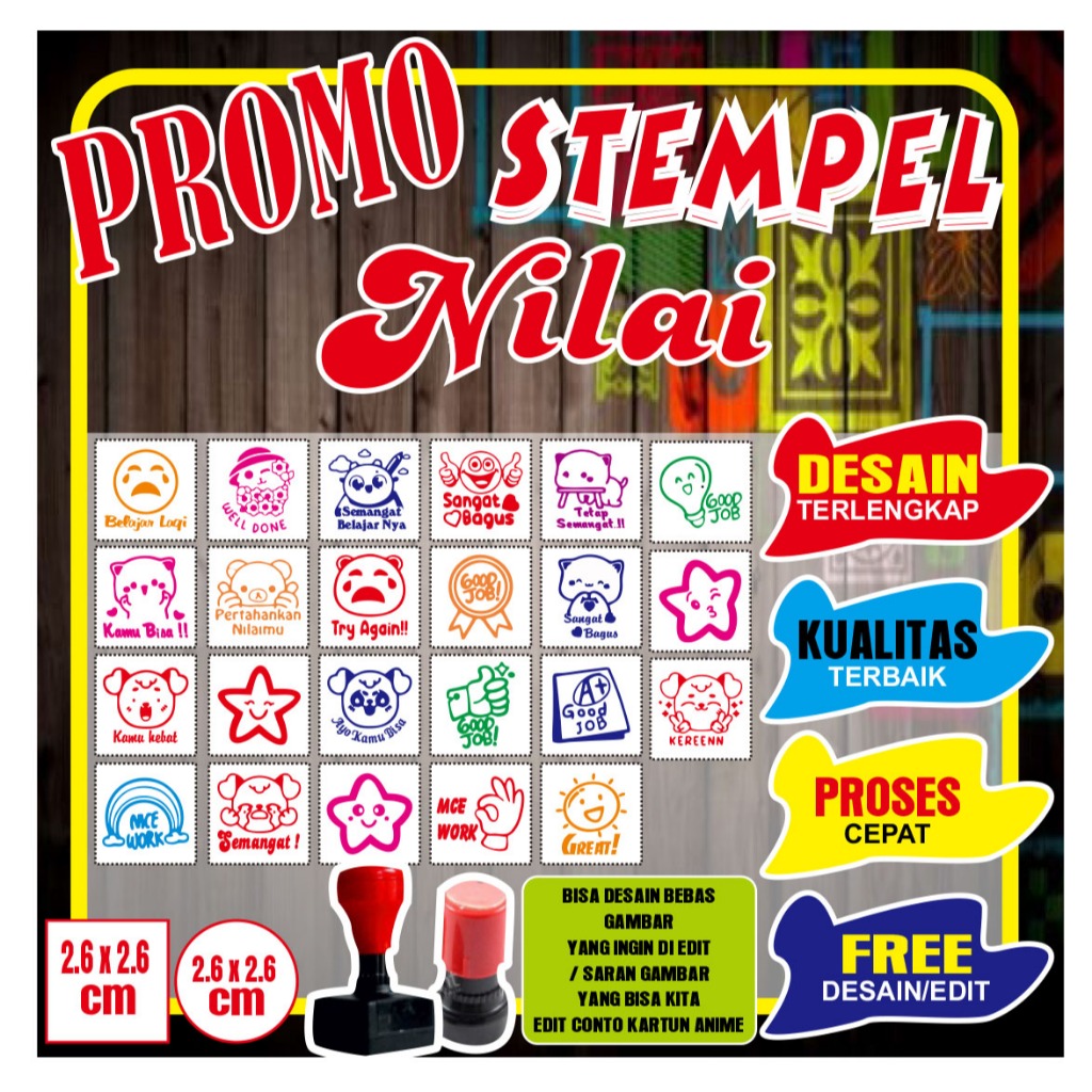 

Stempel Nilai Reward, PAUD / TK / SD / Home Schooling