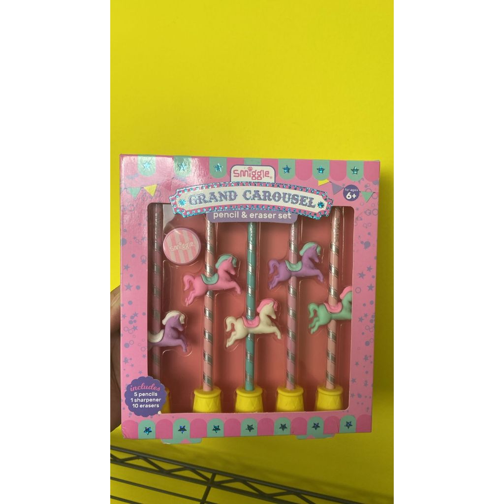 

Smiggle Pencil & Eraser Set Grand Carousel
