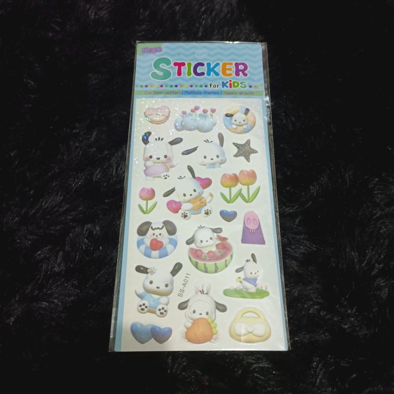 

sticker sanrio kuromi melody pochacho capybara lotso murah sticker hologram