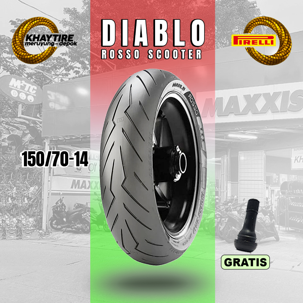 PIRELLI DIABLO ROSSO SCOOTER 150/70 Ring 14 Tubeless