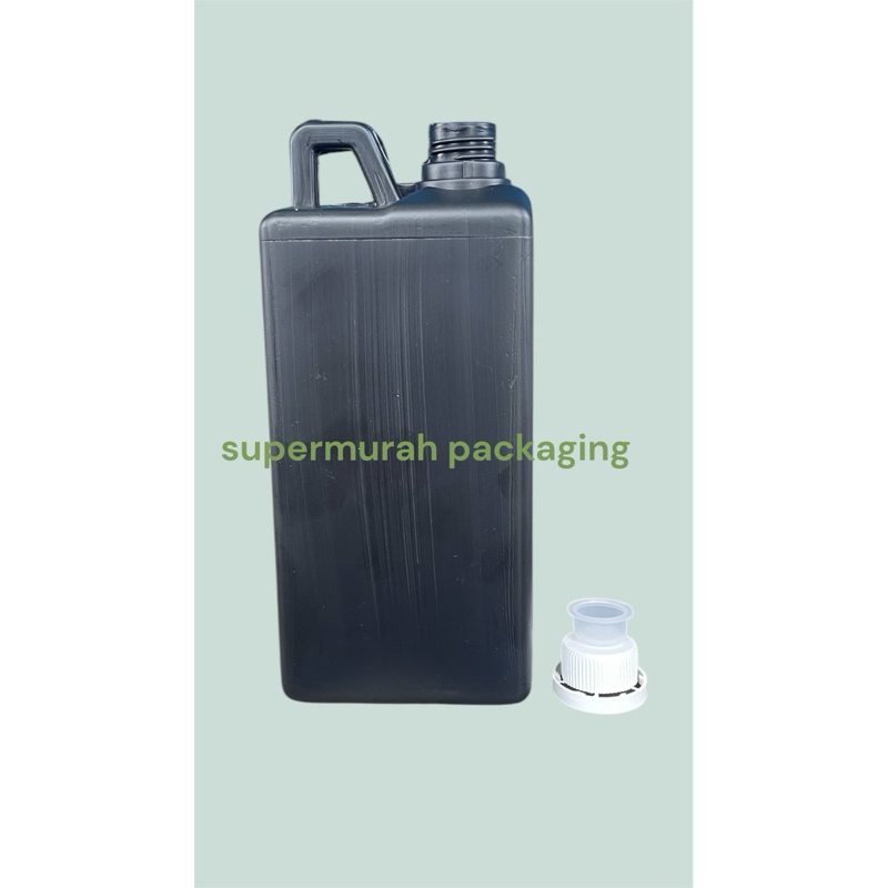 Jerigen 1 Liter Hitam Tutup Segel
