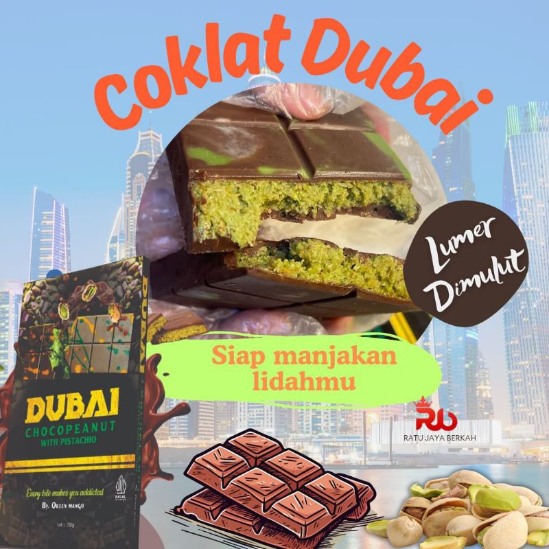 

Coklat DUBAI CHOCOPEANUT WITH PISTACHIO,Coklat viral