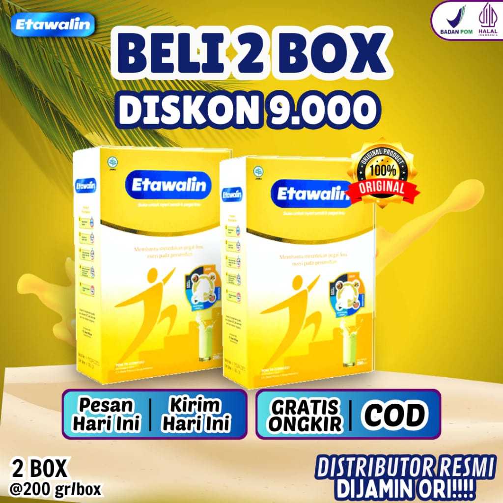 

DISKON (2 BOX) Etawalin - Susu Kambing Atasi Nyeri Sendi Sakit Lutut Dan Asam Urat