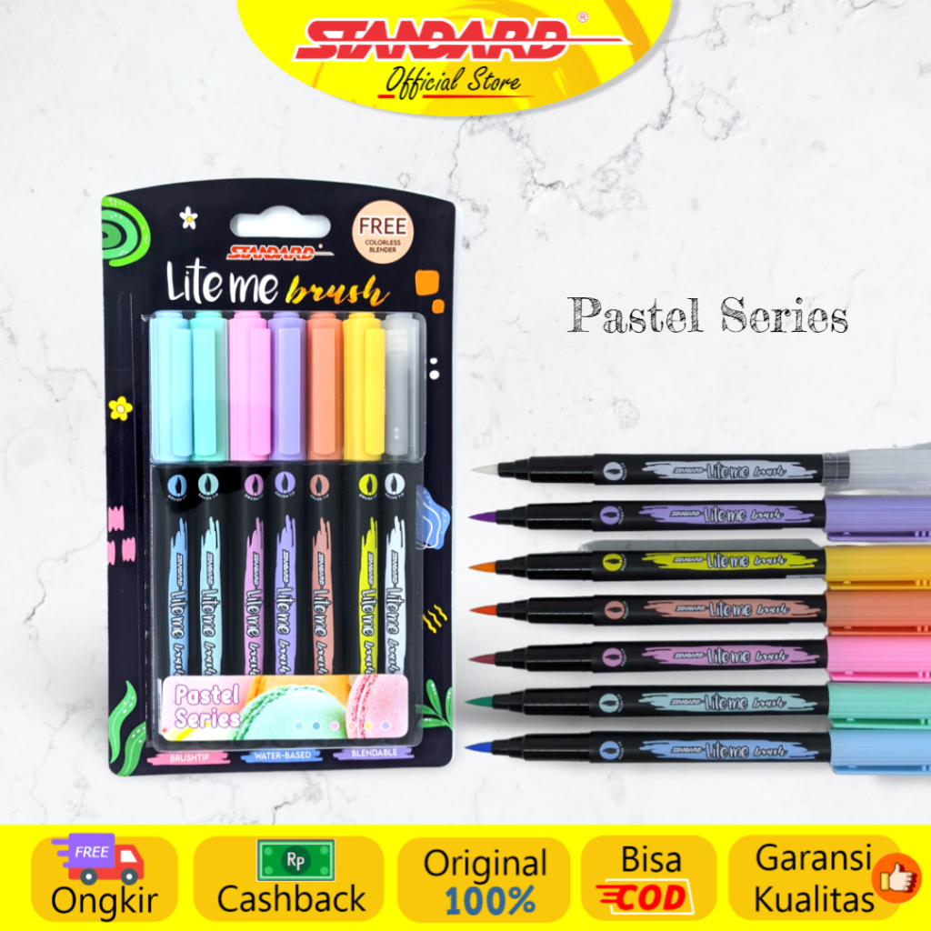 

D3W! Standard - Blister Lite Me Brush (Brush Pen/Marker Lukis/Pena Kuas/Spidol Kaligrafi)