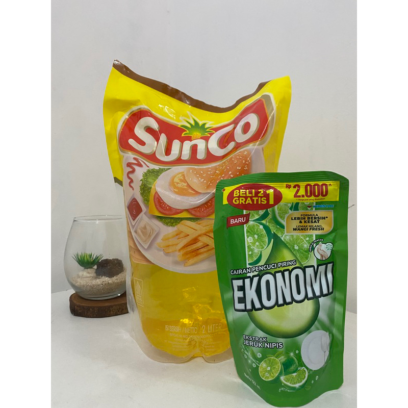 

Minyak Goreng Sunco 2L GRATIS Sabun cuci piring Ekonomi