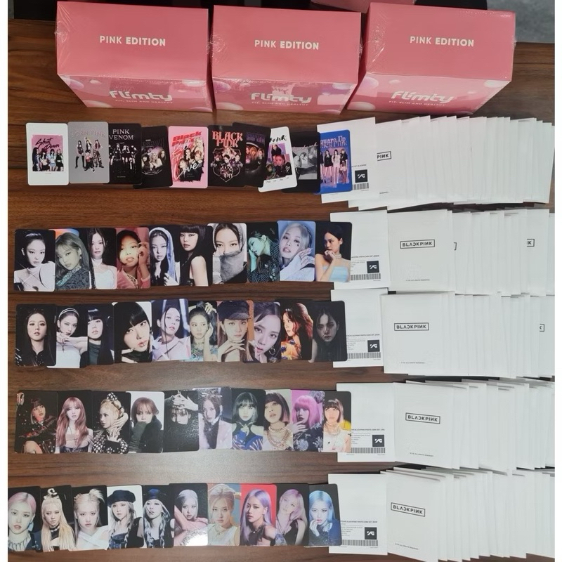 Blackpink x flimty exhibition photocard jakarta pop up store set jisoo jennie rosè lisa bp pc offici