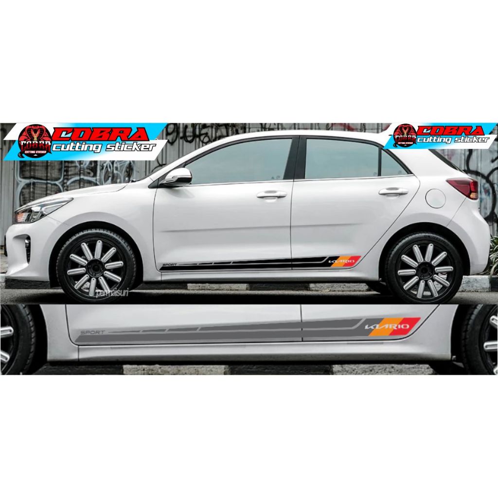 STICKER STIKER LIST BODY SAMPING MOBIL KIA RIO CUTTING STIKER KIA