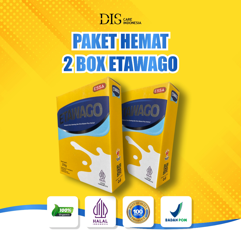 

ETAWAGO - 2 Box Susu Herbal Premium untuk Kesehatan Tulang dan Persendian Isi 250 Gram
