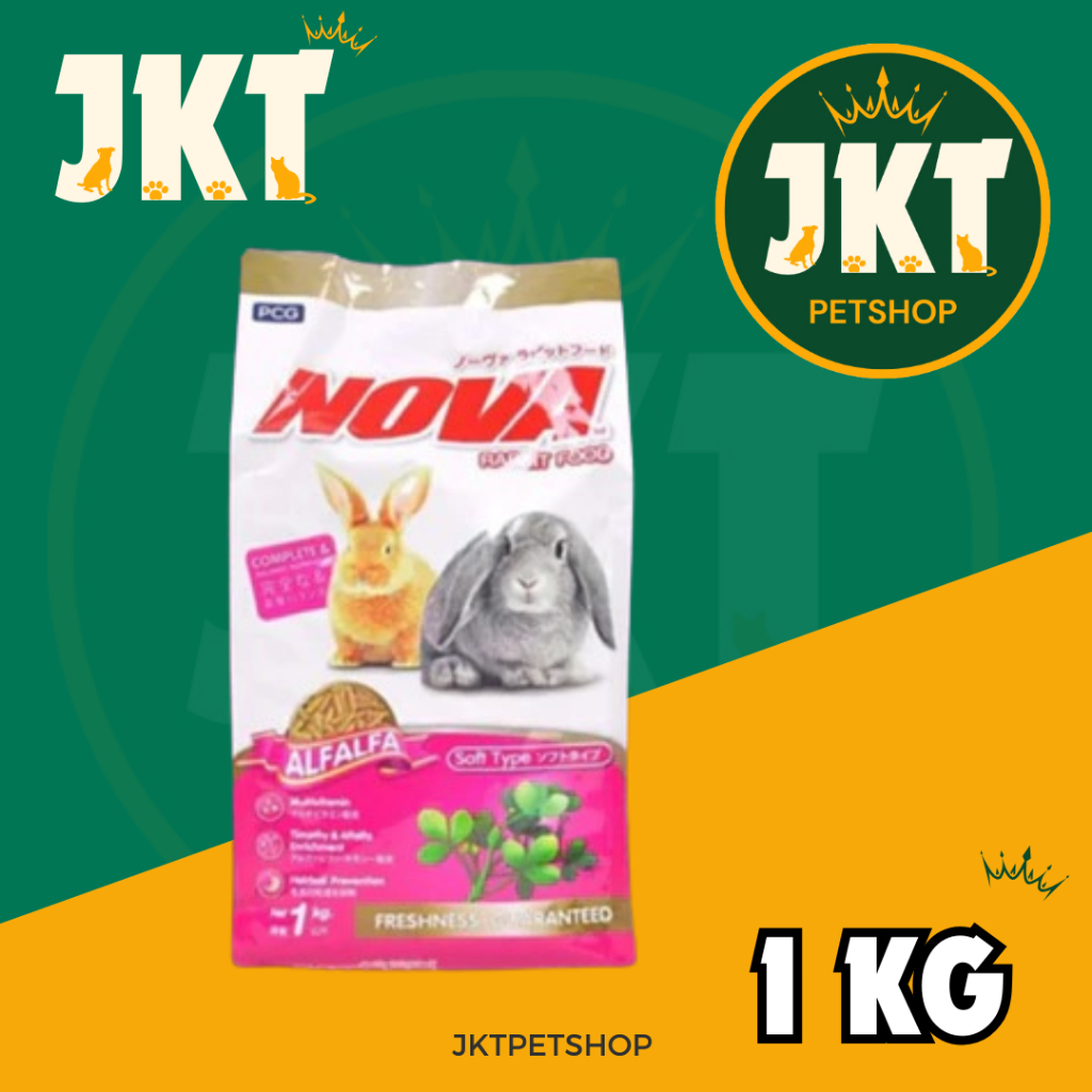 NOVA ALFAFA 1kg FRESHPACK makanan kelinci NOVA RABBIT