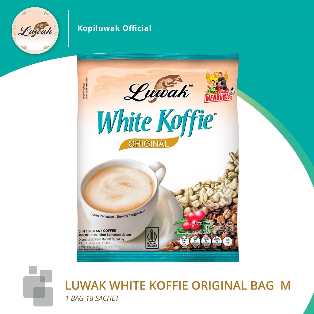 

KOPI LUWAK WHITE KOFFIE BAG M ( KARTON )