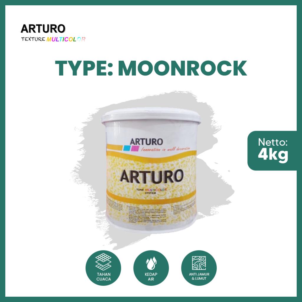 ARTURO Cat Texture Type Moonrock 4KG (GLN) – Cat Dinding Premium dengan Efek Tekstur
