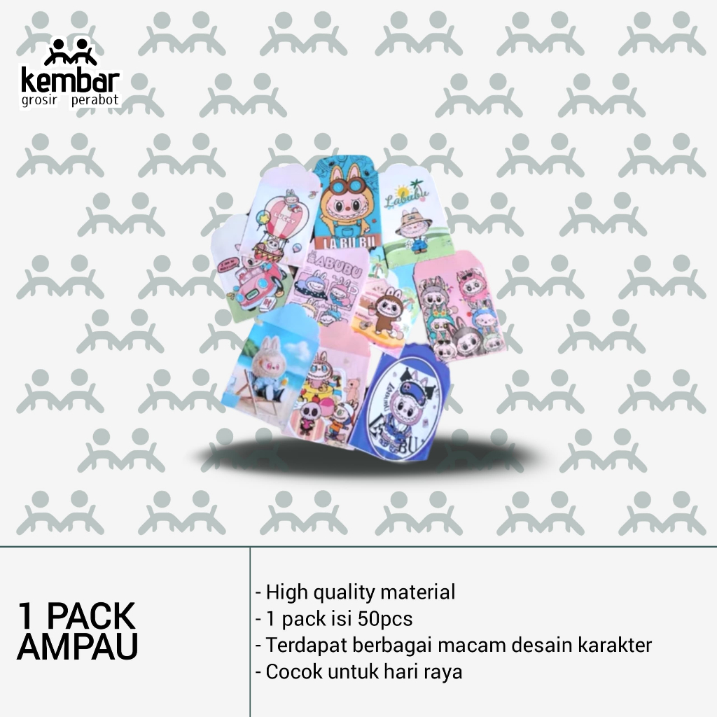 

( BISA COD ) [1 PACK MIKA ISI 50 PCS] AMPLOP LEBARAN IDUL FITRI RAMADHAN TERMURAH Motif labubu motif Islami, Kartun Lucu - TERLARIS