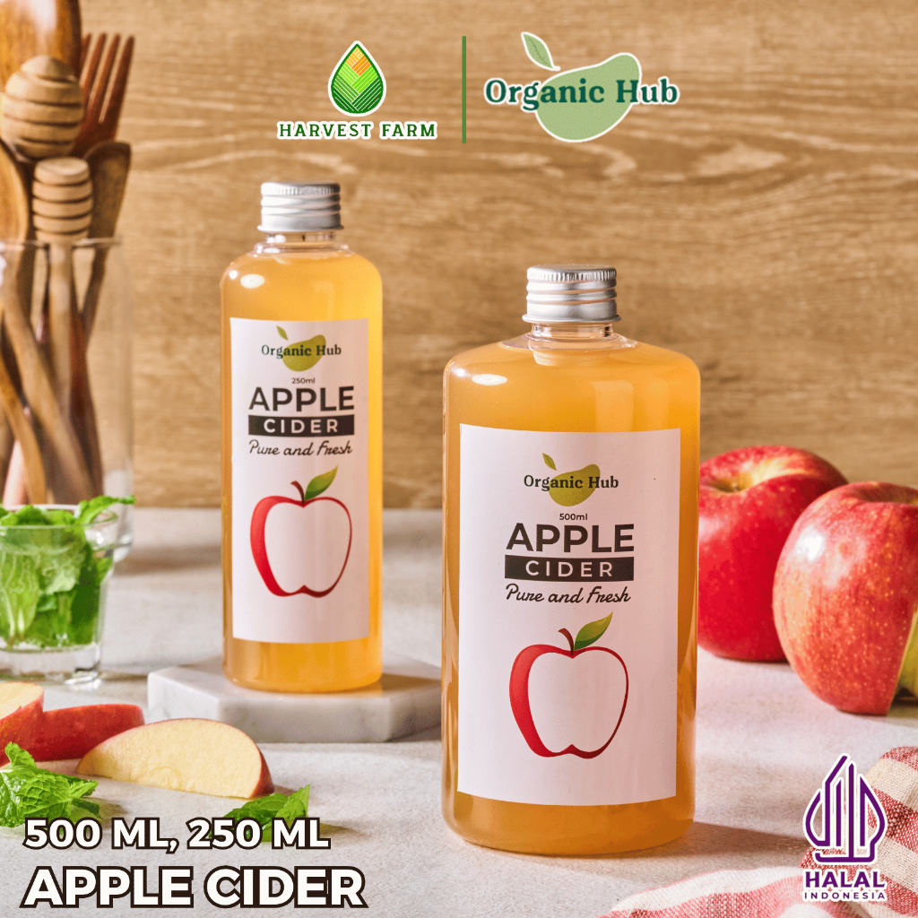 

Organic Hub Cuka Apel Murni 100% Apple Cider Vinegar With Mother Cuka Apel Original Organik 500ml