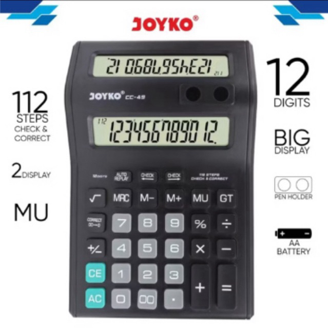 

Calculator Kalkulator Joyko CC-49 12 Digits 2 Display