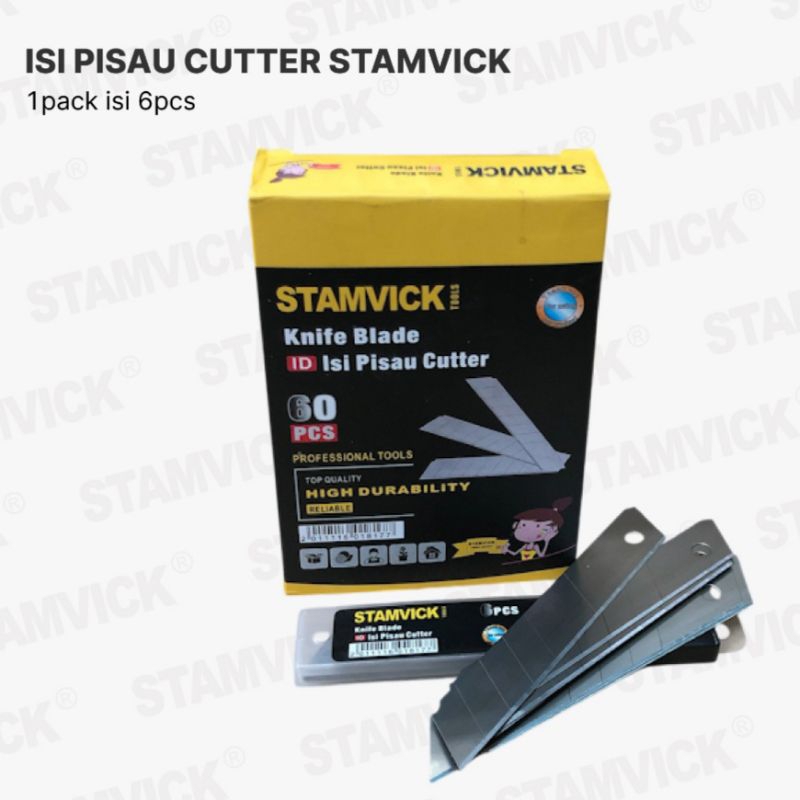 

Refill Mata Pisau Cutter Merk Stamvick 1 tube (6pcs)