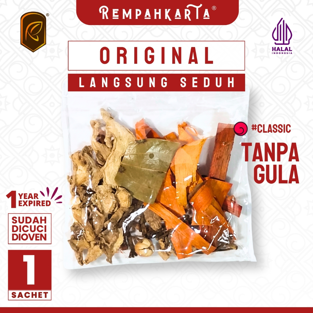 

[1-PCS] Wedang Uwuh Rempahkarta Original - Tanpa Gula (Sugar Free)