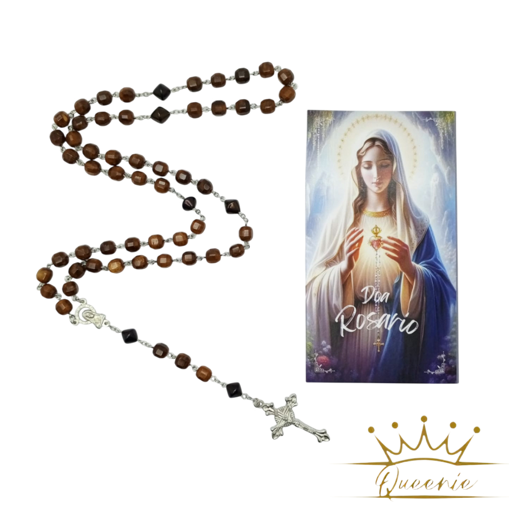 Rosario Kayu Kokka | Paket Lembar Doa & Rosario Kayu Kokka | Kalung Doa Katolik