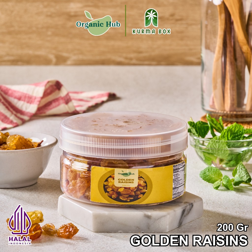 

Organic Hub Kismis Emas 100% Organik Pure Raisin Star Premium Original Asam Manis 200 gr