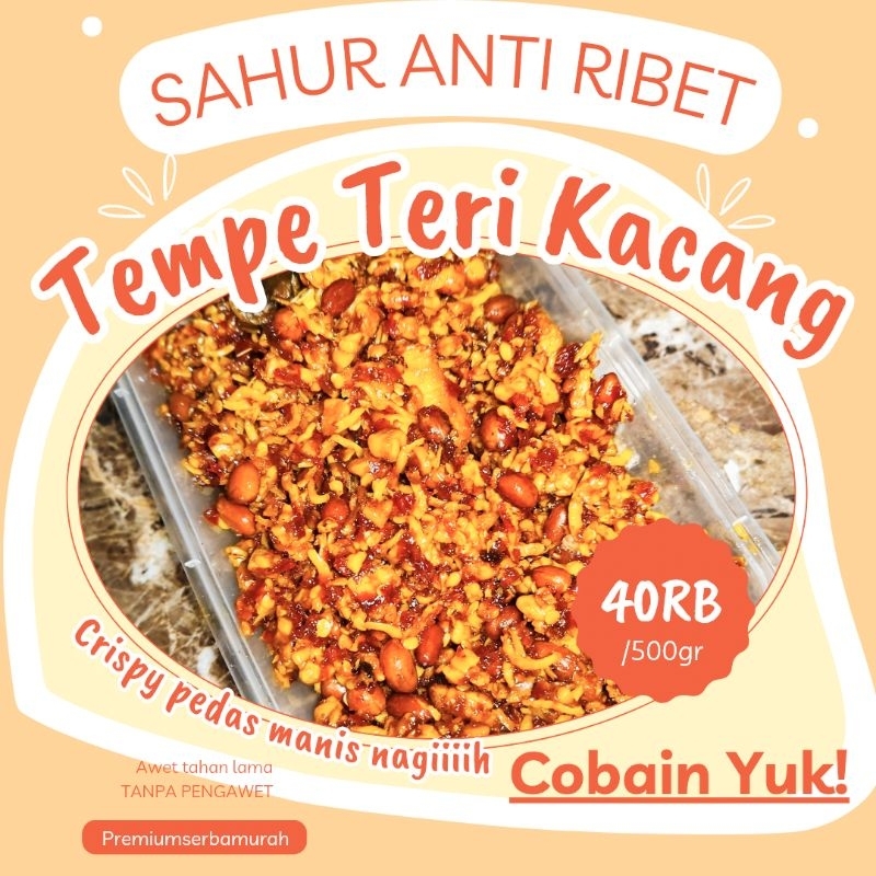 

500GRAM TEMPE TERI KACANG PEDAS MANIS