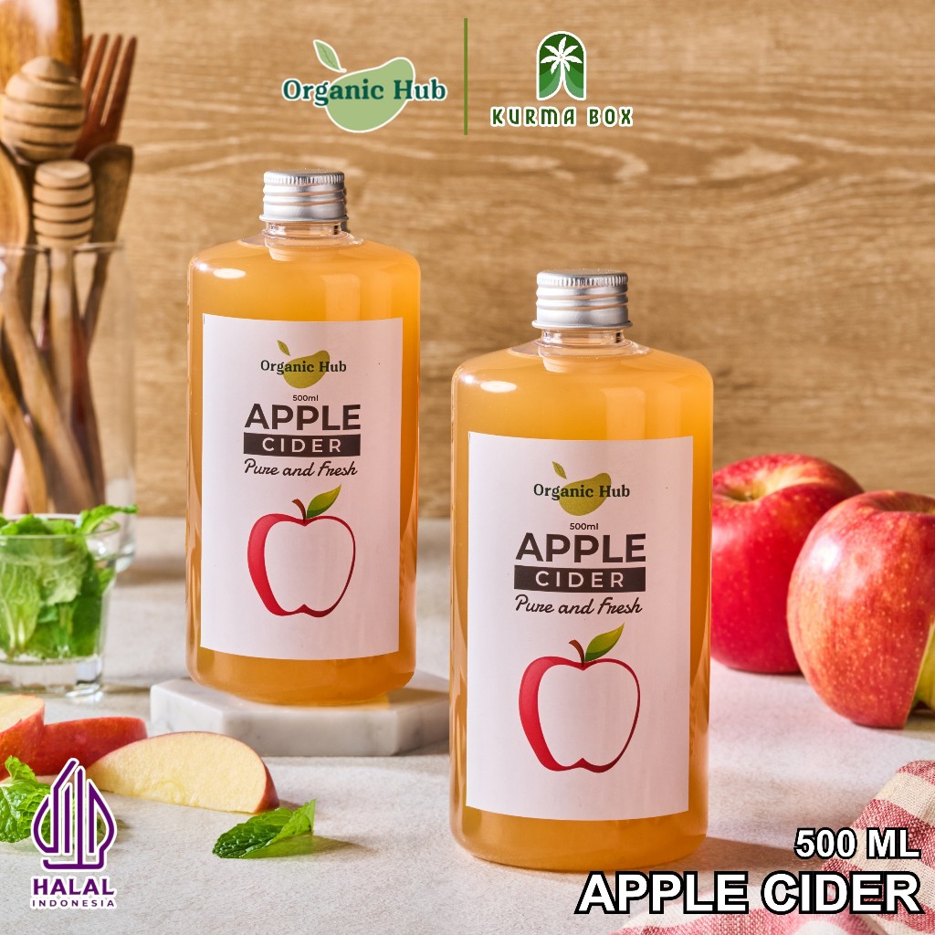 

Organic Hub Paket Lebih Banyak 1 Liter Cuka Apel Dapat 2 Cuka Apel With Mother Original 500ml Asli