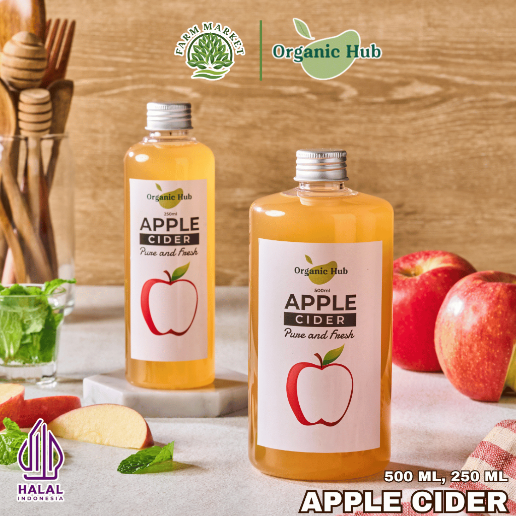 

Organic Hub Cuka Apel Murni 100% Tanpa Gula Apple Cider Vinegar With Mother Original Organik
