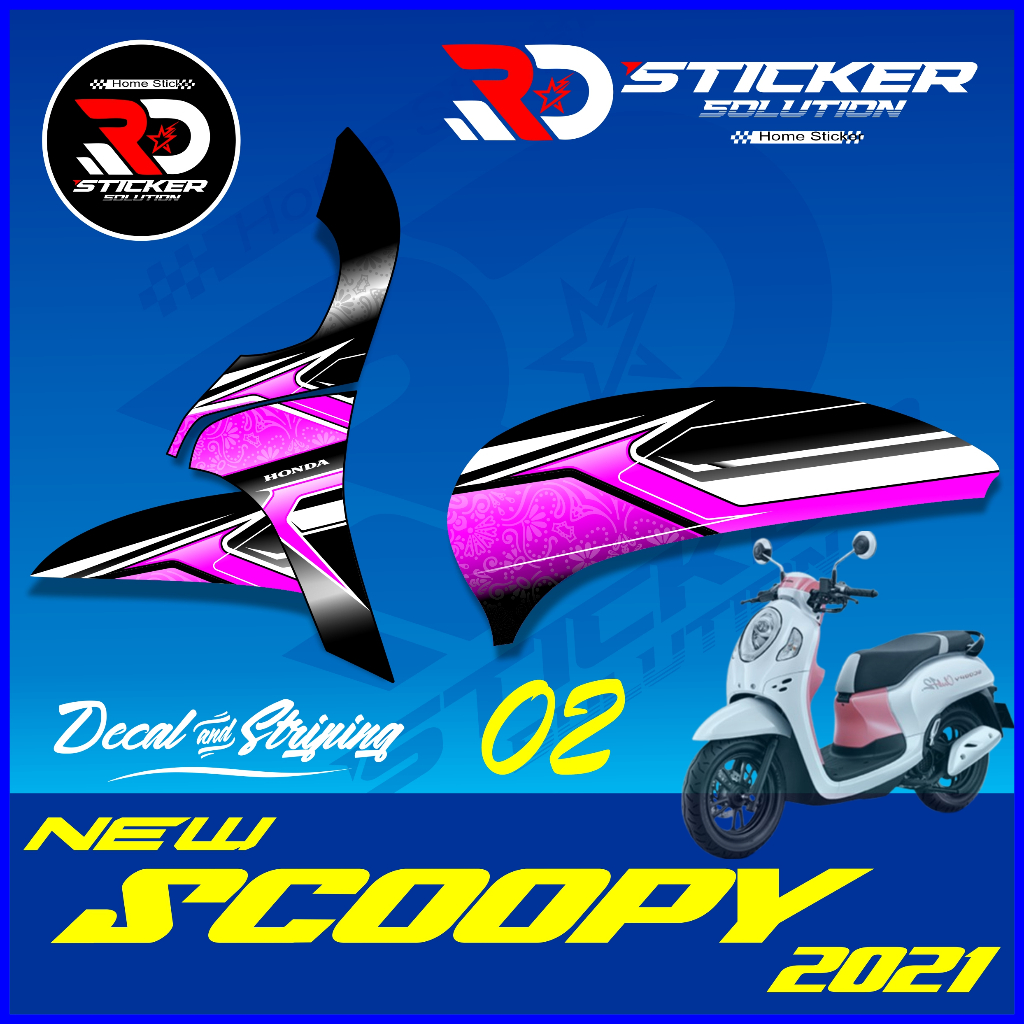 STRIPING MOTOR MURAH SCOOPY TAHUN 2020 2024 STICKER MOTOR SCOOPY 2020 2024 SUDAH CUTING