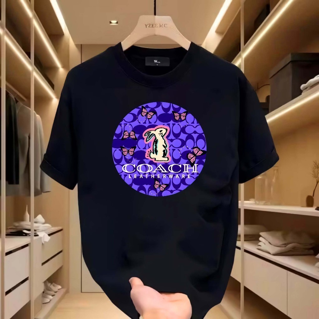 Tshirt Baju Kaos Distro Coach Leather - Kaos Distro Pria Wanita