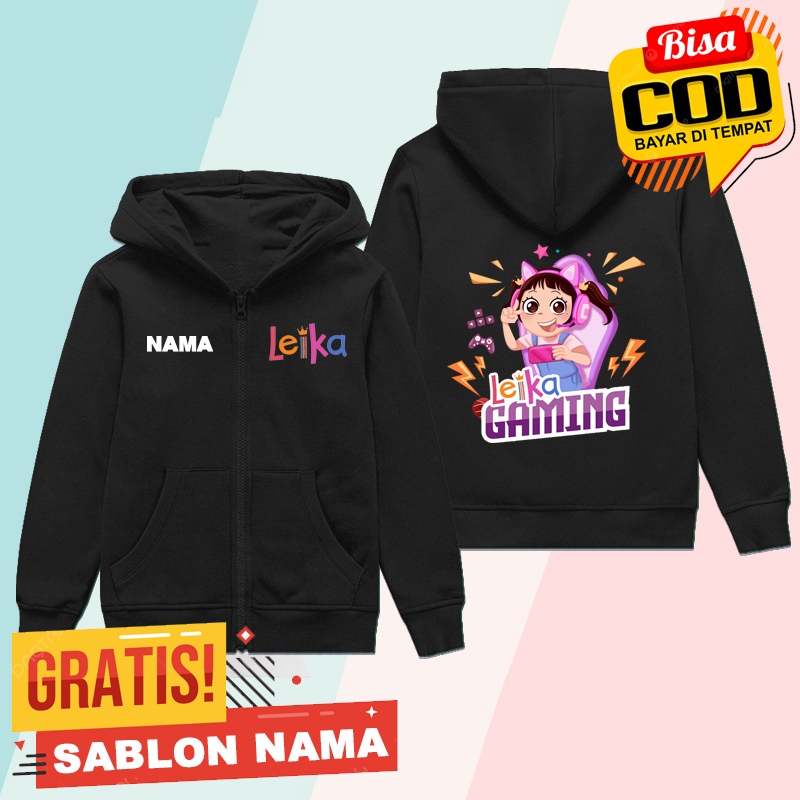 Zipper Anak Leika Gaming / Jaket Anak Laki Laki & Perempuan Leika Gaming