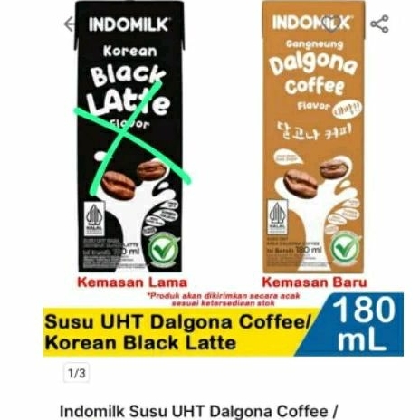 

Susu Indomilk uht dalgona coffe 180ml dapat 5 pcs