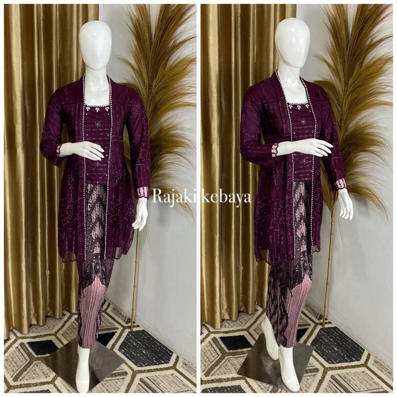 kebaya kutu baru payet tille/kebaya kutu baru modren/Tunik kutu baru brokat/kebaya wisuda/kebaya