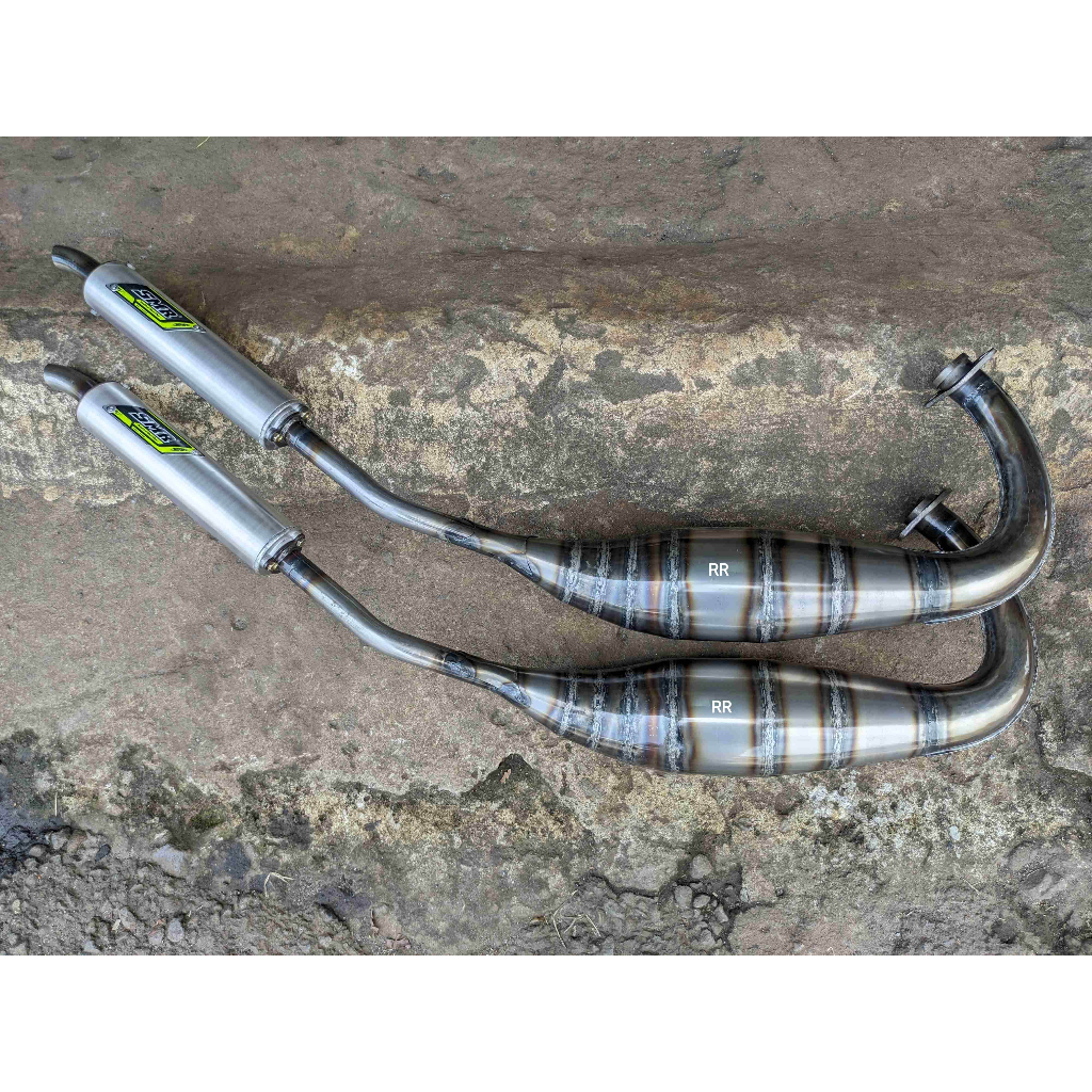 Knalpot SMR Ninja RR Plat Almu - Leher Plepet Step Standar