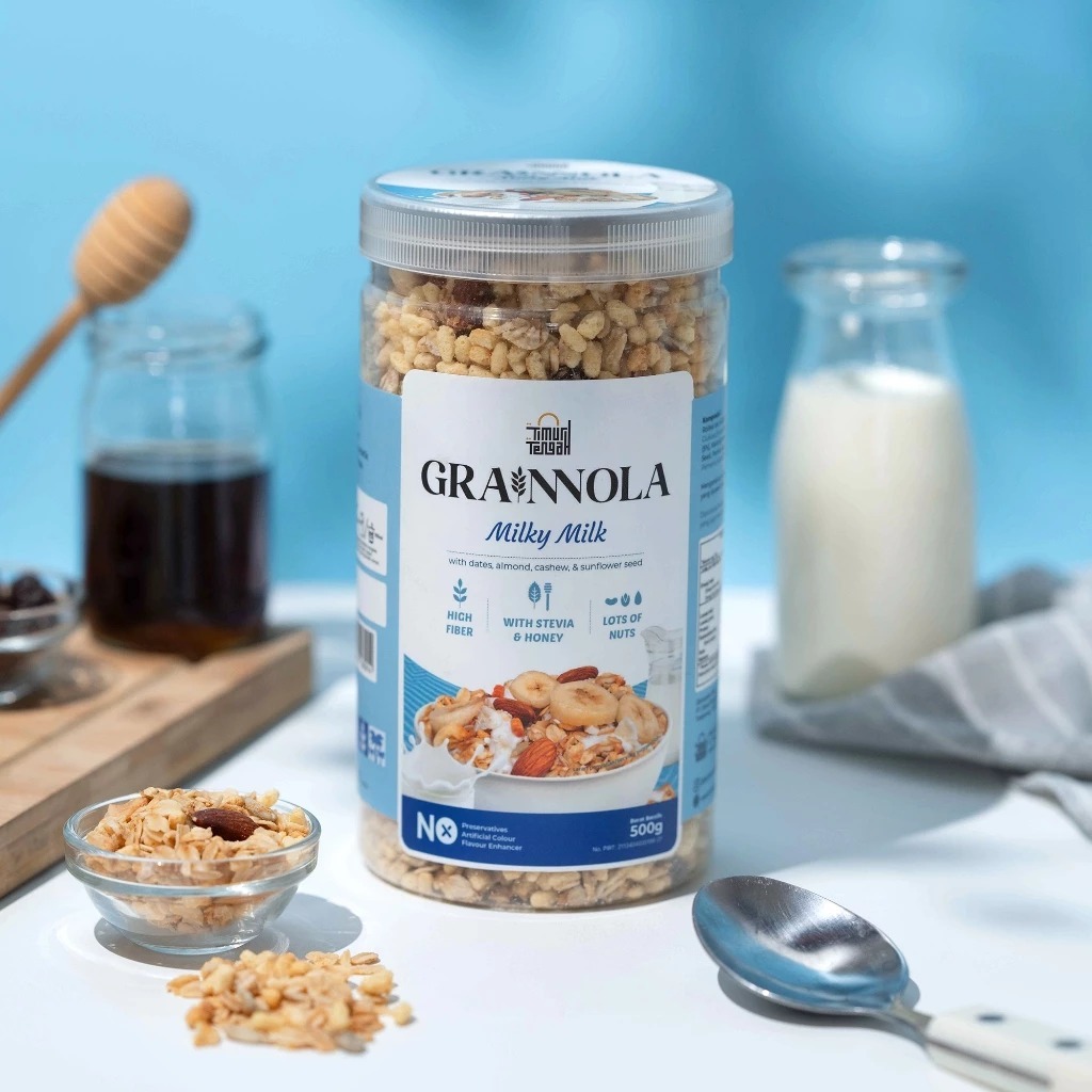 

Grainnola Milky & Milk 500 gr Grainnola Cemilan Sehat Rendah Kalori