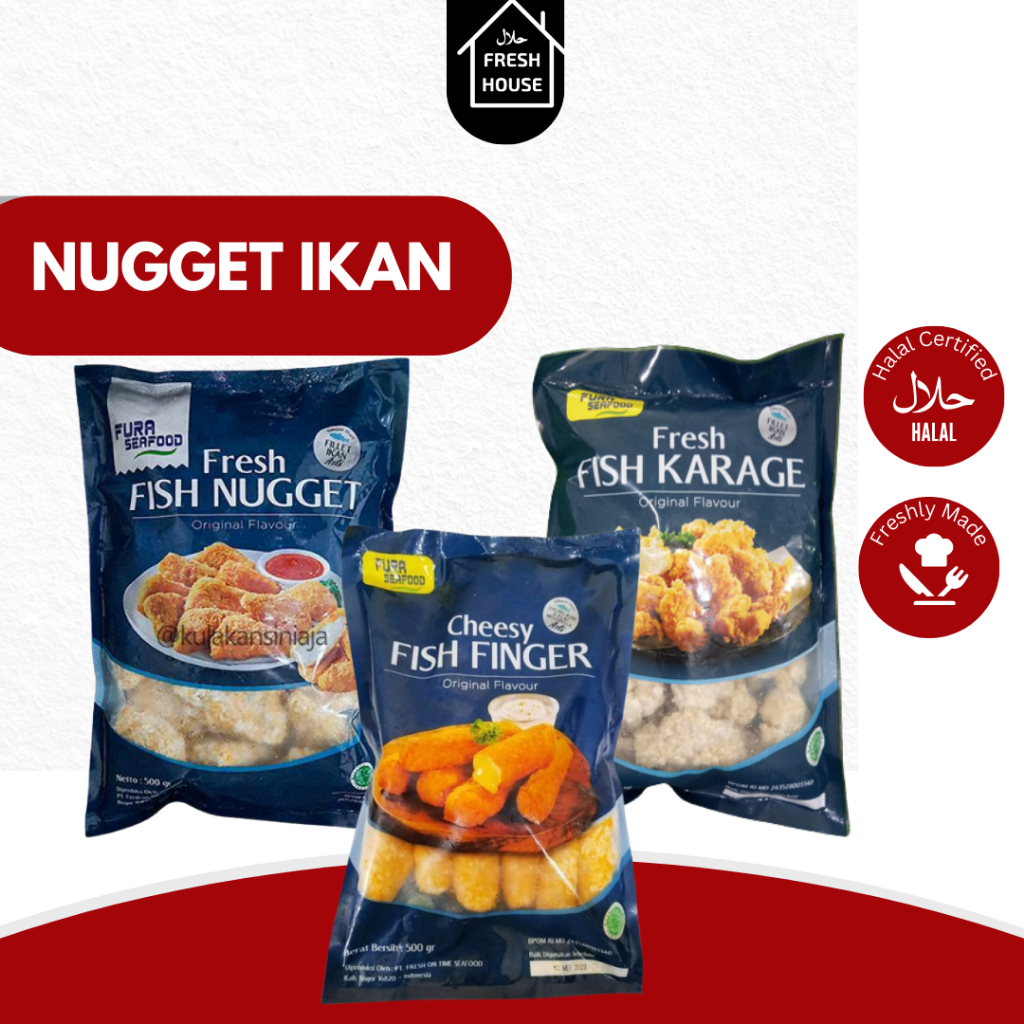 

NUGGET IKAN FURA ORIGINAL/FURA KARAGE/ FURA FISH FINGER 500GR