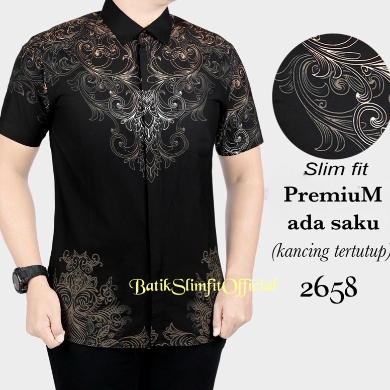 Terbaik BATIK LENGAN PENDEK PRIA SLIMFIT