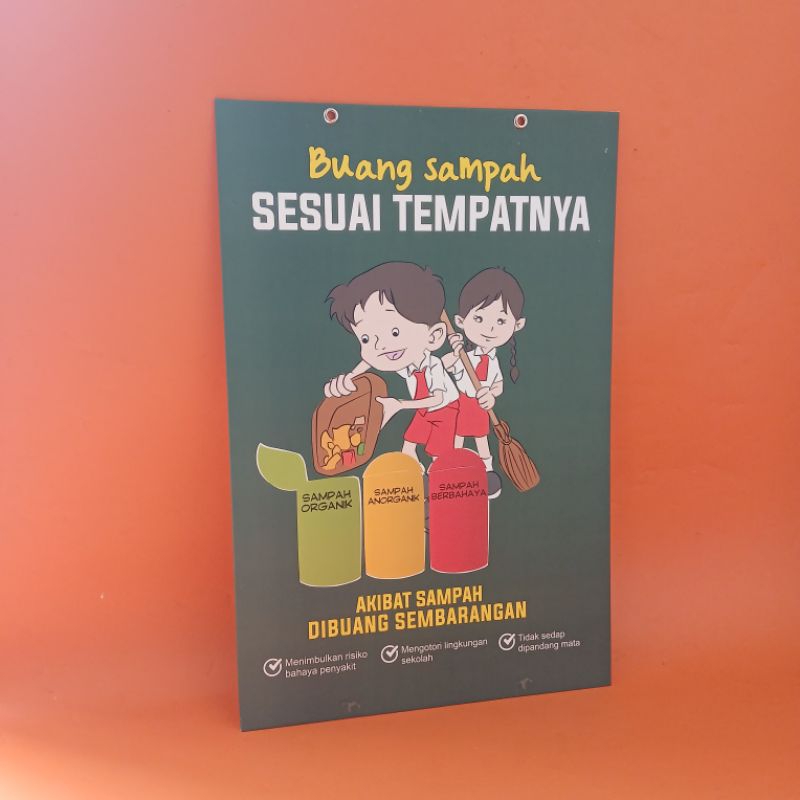 

Hard Poster A3 Poster Gantung Buang Sampah Pada Tempatnya - Poster Peringatan Buang Sampah