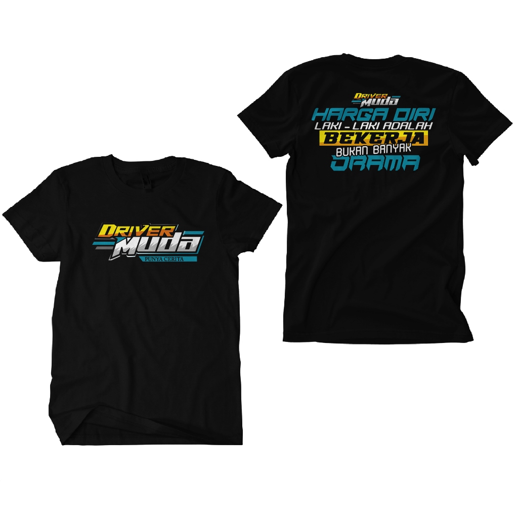 Advhentic - Kaos Driver Muda - Baju Driver Muda - Kaos Pria - Kaos Kata Kata - Atasan Pria - Kaos Dr