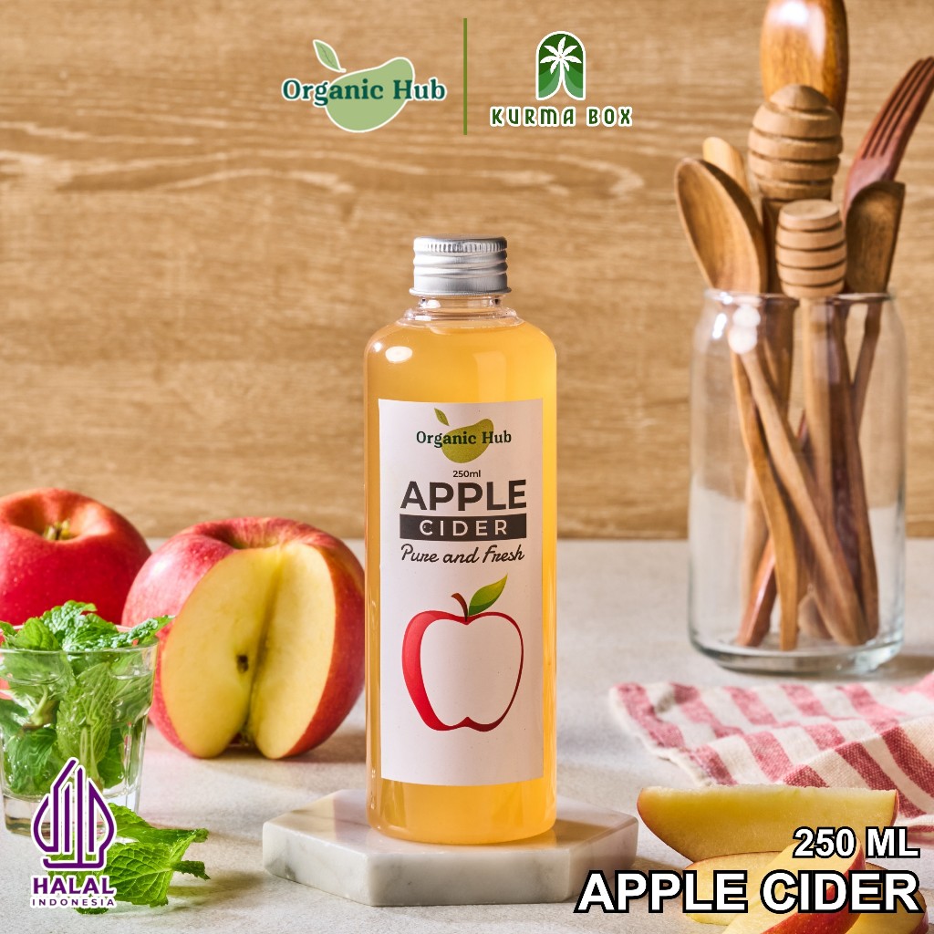 

Organic Hub Cuka Apel Original Organik Apple Cider Vinegar Cuka Sari Apel 250 ml