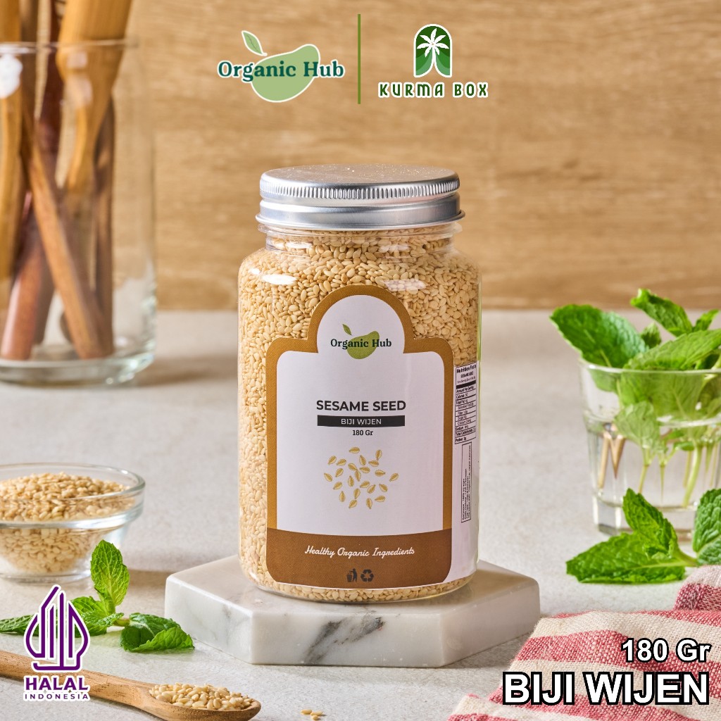 

Organic Hub Sesame Seed Rempah Nusantara Biji Wijen Putih Sangrai Roasted 180 gr