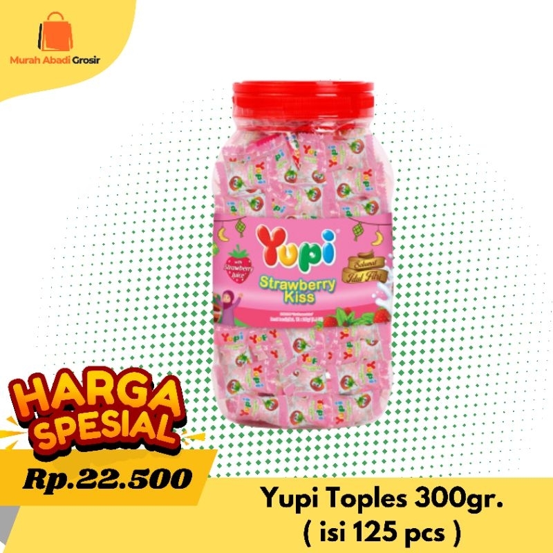 

PERMEN YUPI STRAWBERRY KISS JAR 300gr ( 1 TOPLES )