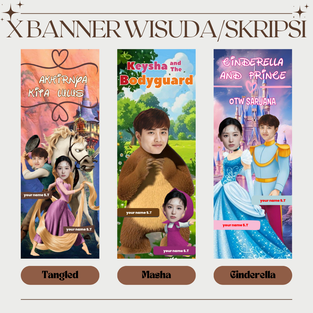 X BANNER + TIANG WISUDA/SKRIPSI/SIDANG AKHIR