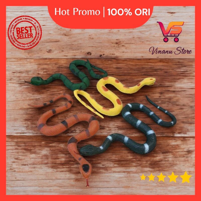 mainan anak ular warna warni besar prank 1 pcs