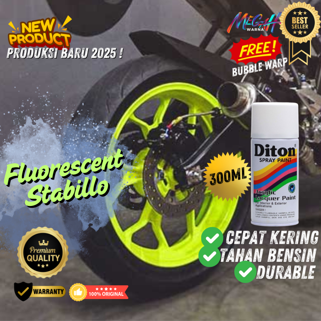 Cat Semprot Motor Velg Diton Paint - Cat Stainless Steel Paint Fluorescent Stabilo