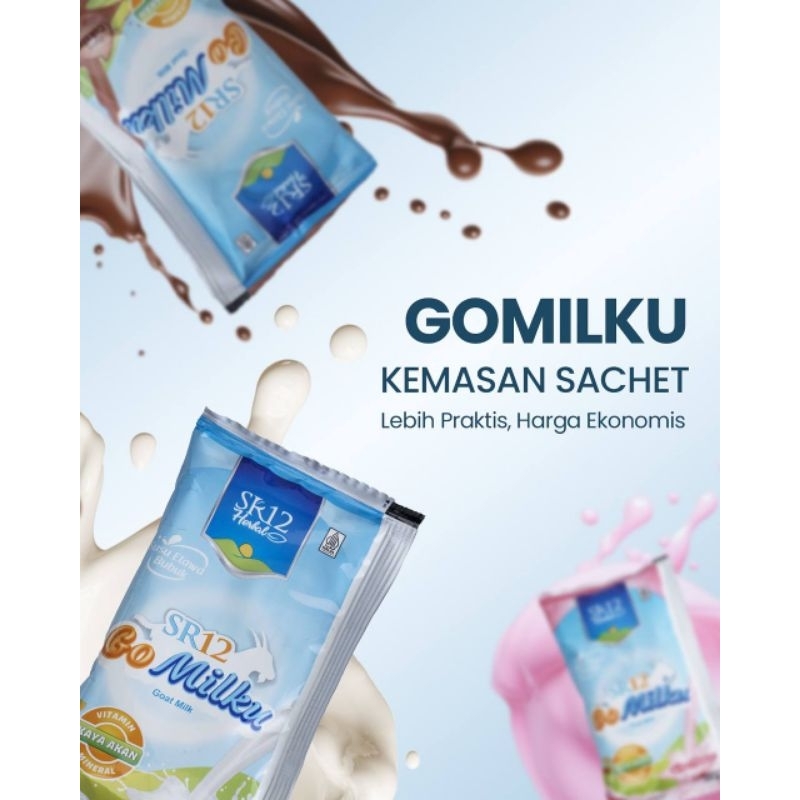 

SR12 GO MILKU Susu Kambing Etawa Original, Coklat, Strawberry, Gold Sachet 25gr