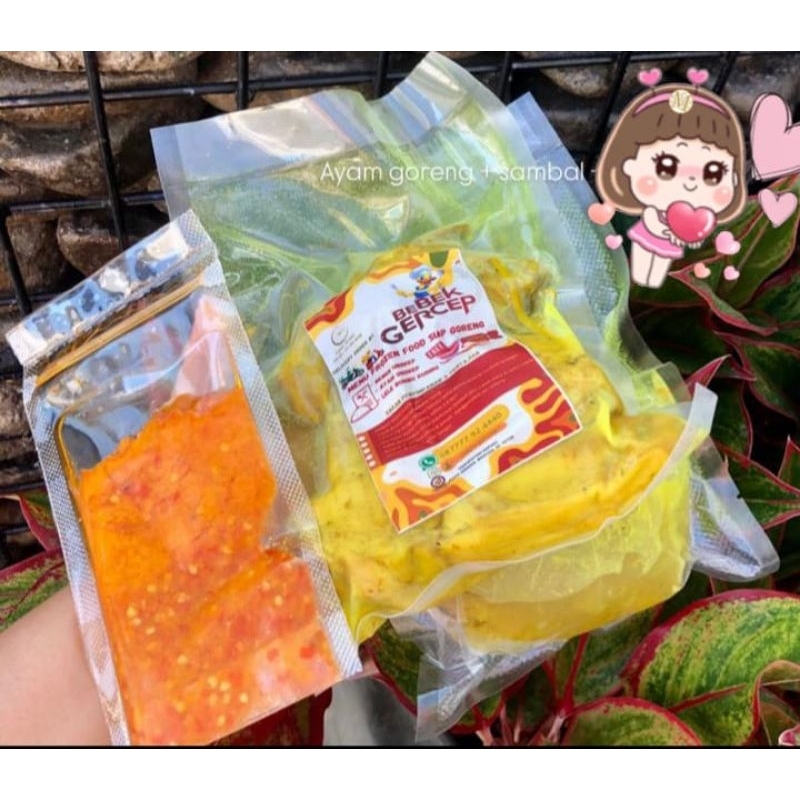 

Bebek Gercep - Ayam Ungkep dengan Rempah Melimpah siap Goreng Gratis Sambal / Frozen food Ayam siap goreng dengan rempah melimpah / Ayam siap saji tinggal goreng dan Free Sambal