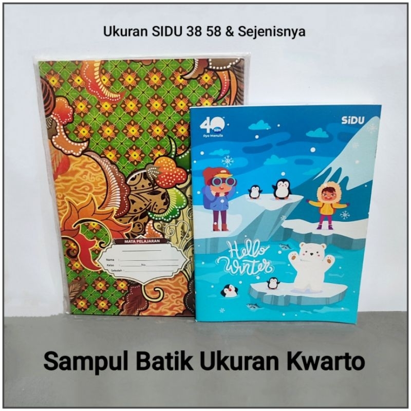

1 Pak Sampul Buku Tulis SIDU 38, 58 BATIK Isi 20 Lembar ( MOTIF RANDOM )