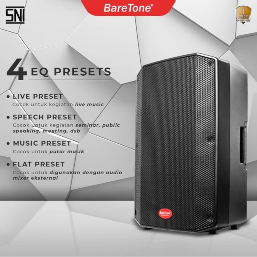 (JUAL 2 BUAH) Speaker Aktif 15 Inch BARETONE MAX15DX / MAX 15DX / MAX15 DX - ORIGINAL