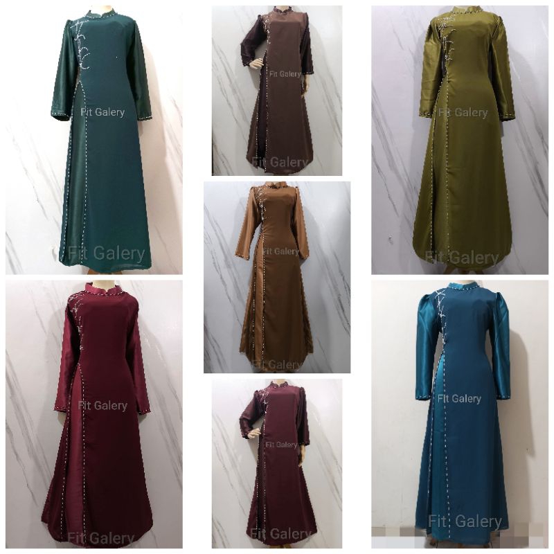New Nadia Dress / Gamis Lebaran Sifon Belah