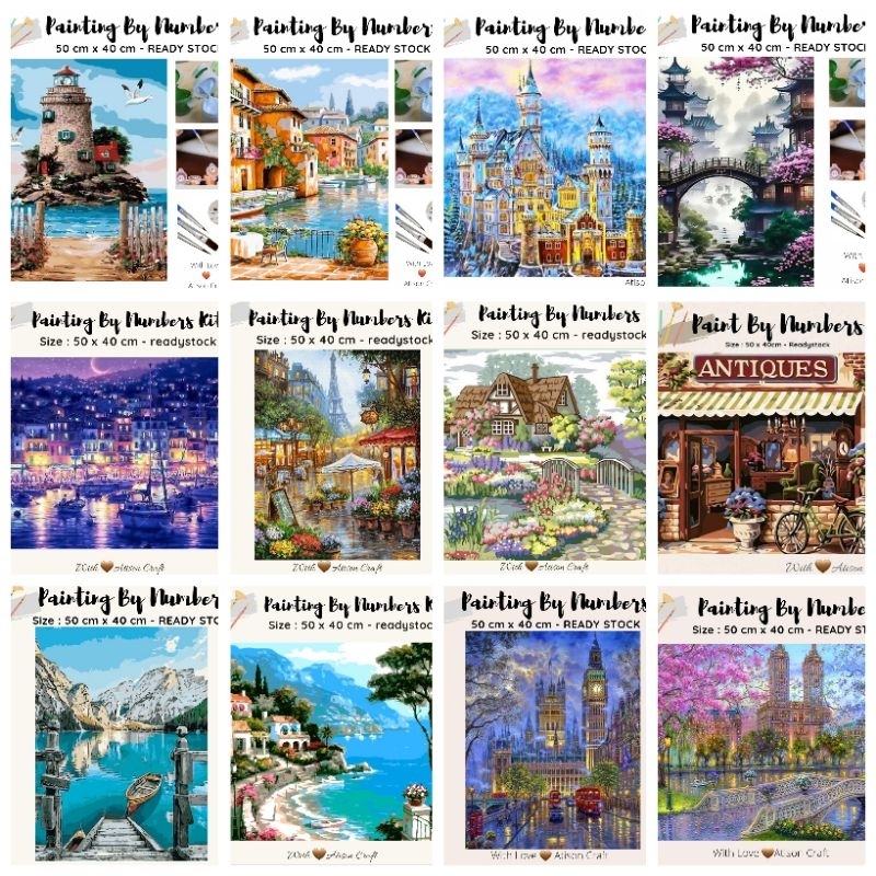 

PAINTING BY NUMBERS KIT ready jakarta. ocean series