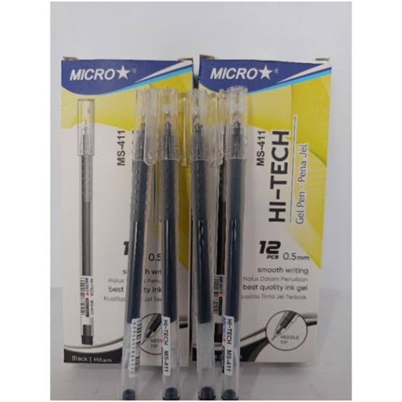 

[BOX ISI 12] PULPEN MS-411 HI-TECH MICROSTAR 0.5 MM / HI-TECH MICROSTAR / PULPEN CAIR / BALLPOINT / BOLPEN / PENA